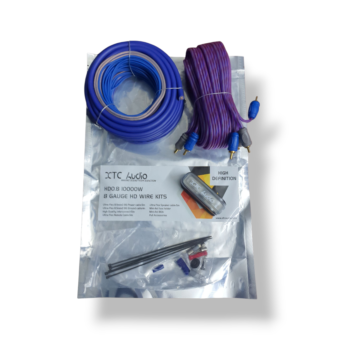 XTC WIRE KITS 8G 10000W 4 CHANNEL | WOE -World of Electronics